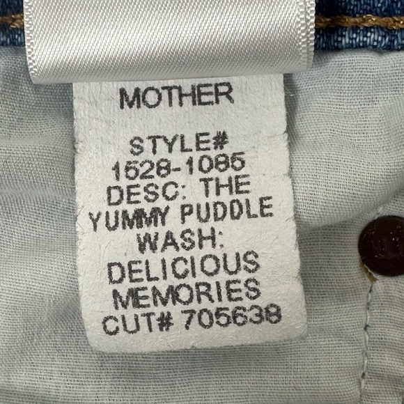 MOTHER Snacks! The Yummy Puddle Wash Jeans Size 31 - Picture 6 of 16